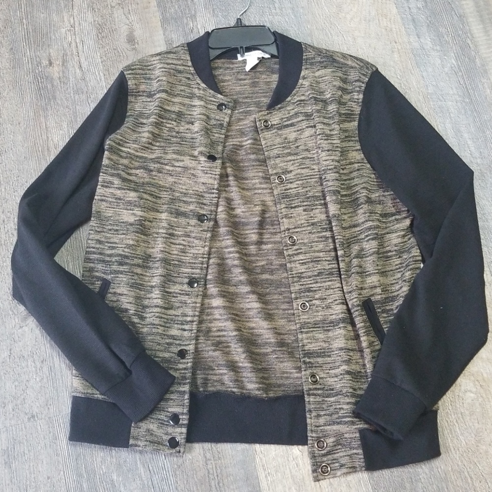 Varsity type knit jacket